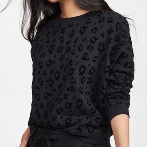 Z Supply Animal Flocked Sweatshirt in Leopard